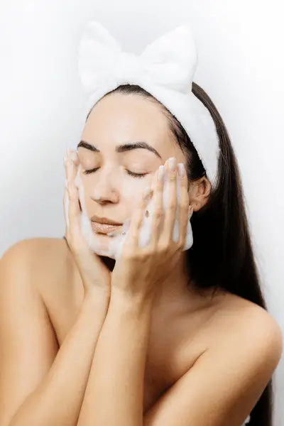 soap on face